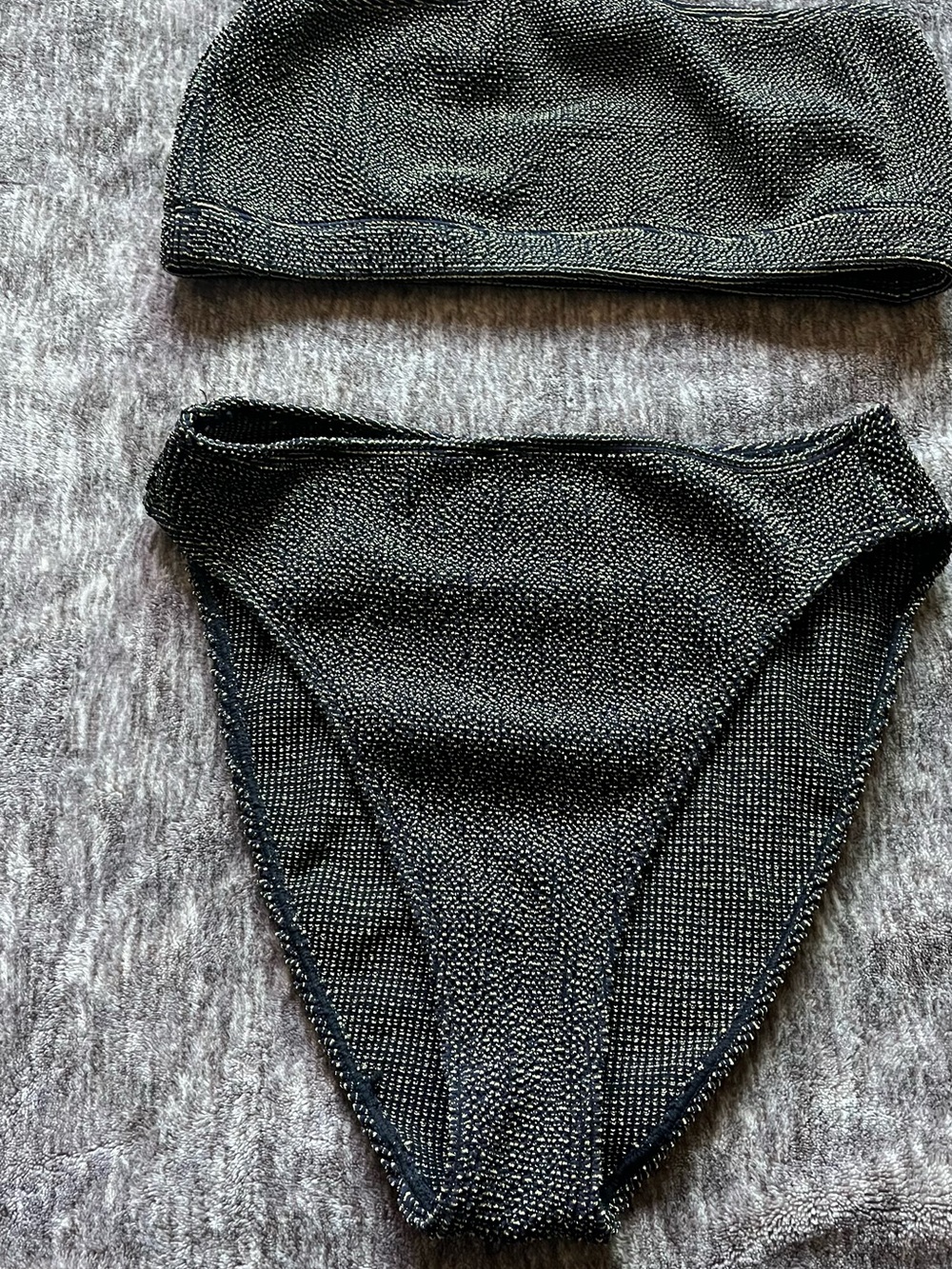 Good American Black and Gold 2Piece Swimsuit